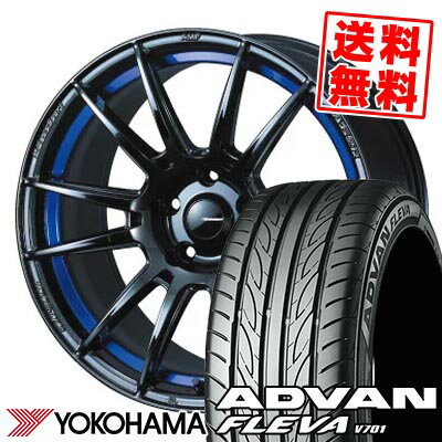 215/45R17 91W ヨコハマ ADVAN FLEVA V701 WedsSport SA-62R サマータイヤホイール4本セット 【取付対象】