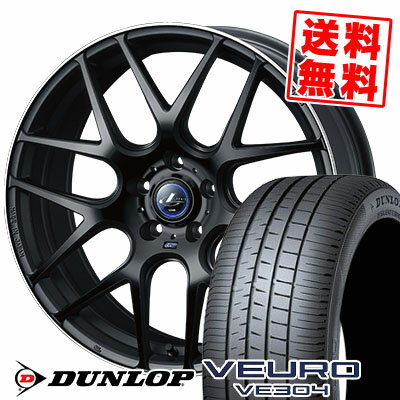 245/40R19 98W XL ダンロップ VEURO VE304 weds LEONIS NAVIA06 サマータイヤホイール4本セット 【取付対象】