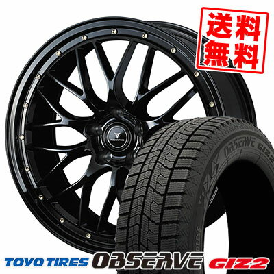 225/45R18 91Q TOYO TIRES トーヨータイヤ OBSERVE GIZ2 オブザーブ ギズ2 NOVARIS ASSETE M1 ノヴァリス アセット M1 スタッドレスタイヤホイール4本セット