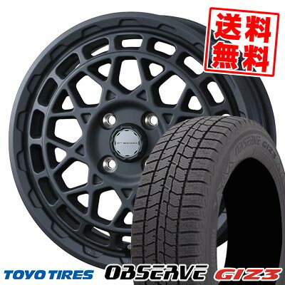 165/55R15 75Q トーヨータイヤ OBSERVE GIZ3 MUDVANCE X Type M スタッドレスタイヤホイール4本セット 【取付対象】