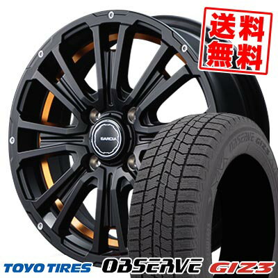 155/65R14 75Q トーヨータイヤ OBSERVE GIZ3 Garcia SS REVOLVER KC スタッドレスタイヤホイール4本セット 【取付対象】