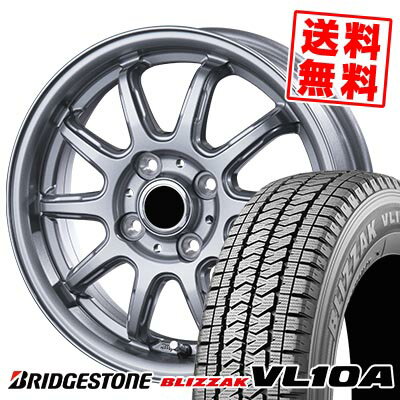 145/80R13 88/86N ブリヂストン BLIZZAK VL10A V-EMOTION RC-10 スタッドレスタイヤホイール4本セット 【取付対象】