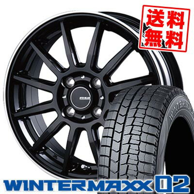 165/55R14 72Q ダンロップ WINTER MAXX 02 WM02 INFINITY F12 スタッドレスタイヤホイール4本セット 【取付対象】