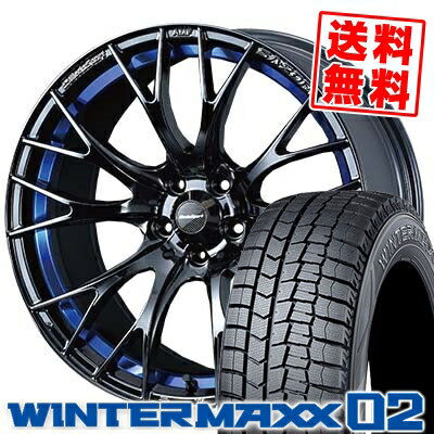 215/50R17 DUNLOP ダンロップ WINTER MAXX 02 WM02 ウインターマックス 02 WedsSport SA-20R ウェッズスポーツ SA20R スタッドレスタイヤホイール4本セット【取付対象】