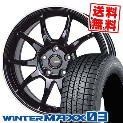 225/45R17 91Q DUNLOP ダンロップ WINTER MAXX 03 WM03 ウインターマックス 03 G-SPEED P-06 Gスピード P-06 スタッドレスタイヤホイール4本セット