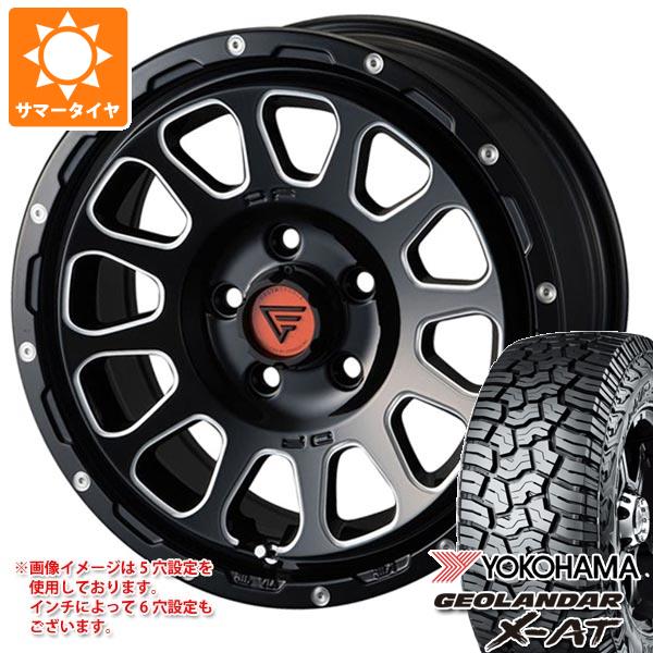 【タイヤ交換対象】5本セット ジープ ラングラー JK/JL系用 2025年製 サマータイヤ ヨコハマ ジオランダー X-AT G016 LT265/70R17 121/118Q ブラックレター デルタフォース オーバル タイヤホイール5本セット