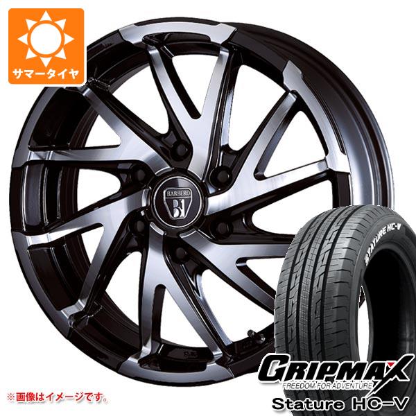 【タイヤ交換対象】ハイエース 200系用 サマータイヤ グリップマックス スタチャー HC-V 225/50R18C 107/105H ホワイトレター クリムソン バルベロ ダイナミックツイスト 6.5-18 タイヤホイール4本セット