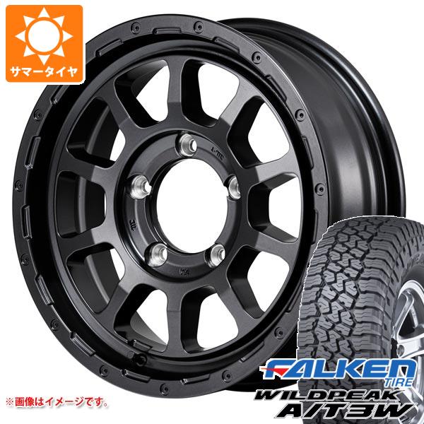 【タイヤ交換対象】5本セット ジムニーシエラ JB74W用 サマータイヤ ファルケン ワイルドピーク A/T3W LT225/75R16 115/112Q ナイトロパワー M10 パーシング バレルブラックエディション 6.0-16 タイヤホイール5本セット