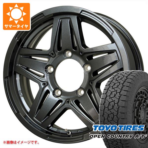 【タイヤ交換対象】ジムニー用 サマータイヤ トーヨー オープンカントリー A/T3 175/80R16 91S ブラックレター マッドクロス JB-01 5.5-16 タイヤホイール4本セット