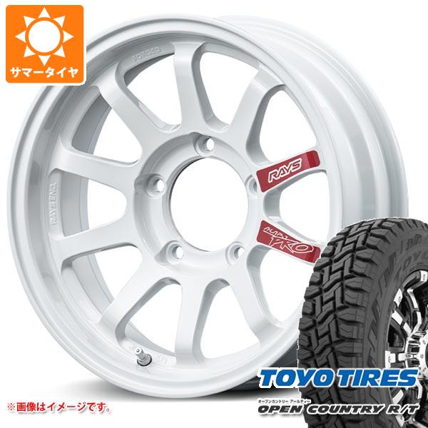 【タイヤ交換対象】ジムニーシエラ JB74W用 2025年製 サマータイヤ トーヨー オープンカントリー R/T LT225/70R16 102/99Q ホワイトレター レイズ エーラップ J プロ 6.0-16 タイヤホイール4本セット