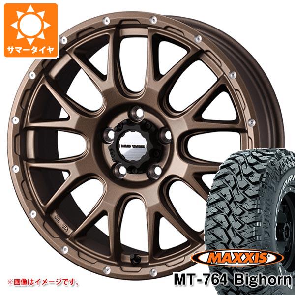 【タイヤ交換対象】サマータイヤ 225/75R16 10PR マキシス MT-764 ビッグホーン アウトラインホワイトレター マッドヴァンス08 7.0-16 タイヤホイール4本セット