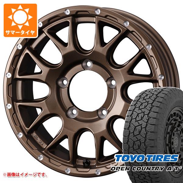 【タイヤ交換対象】5本セット ジムニー用 サマータイヤ トーヨー オープンカントリー A/T3 175/80R16 91S ブラックレター マッドヴァンス08 5.5-16 タイヤホイール5本セット