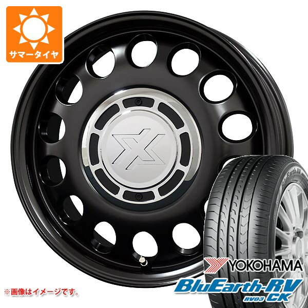 【タイヤ交換対象】キャリイ DA16T用 サマータイヤ ヨコハマ ブルーアースRV RV03CK 165/60R15 77H コスミック クロスブラッド スティール 4.5-15 タイヤホイール4本セット