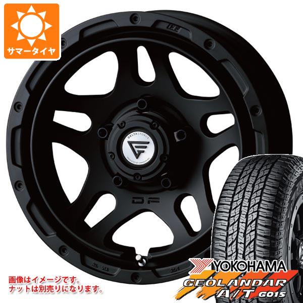 【タイヤ交換対象】5本セット ジムニーシエラ JB74W用 サマータイヤ ヨコハマ ジオランダー A/T G015 225/70R16 103H ブラックレター デルタフォース オーバーランダー 6.0-16 タイヤホイール5本セット