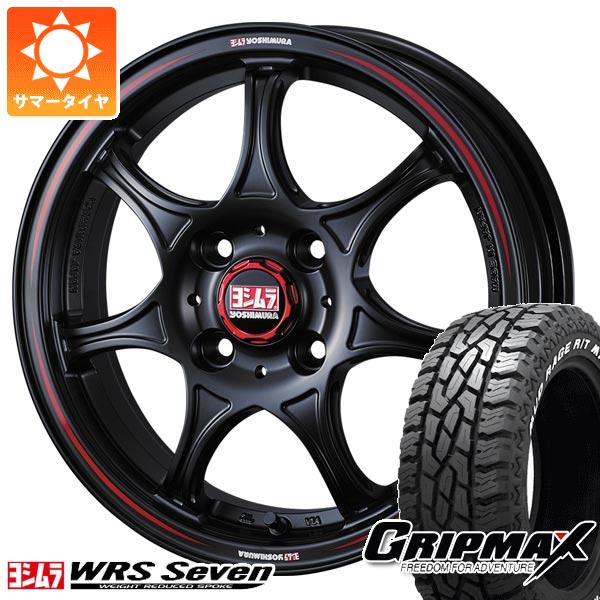 【タイヤ交換対象】スズキ キャリイ DA16T用 サマータイヤ グリップマックス マッドレイジ R/T MAX 165/65R15 81Q ブラックレター ヨシムラ WRS7 5.0-15 タイヤホイール4本セット