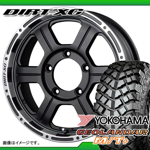 6.50R16 ブラックレター ヨコハマ ジオランダー M/T+ G001C ＆ ダートXC 5.5-16 タイヤホイール4本セット 【RCPmara1207】