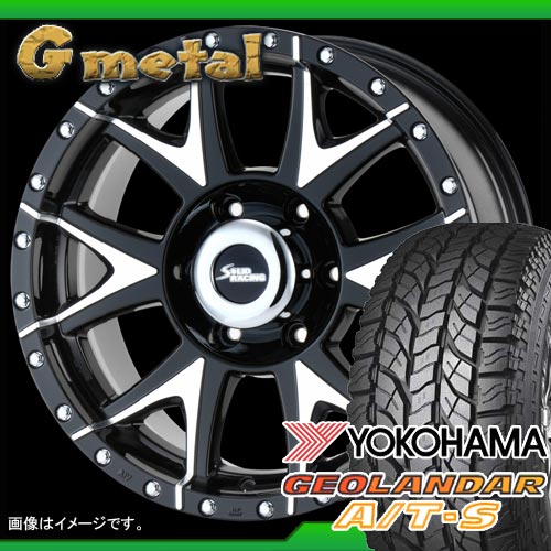 215/65R16 98H ブラックレター ヨコハマ ジオランダー A/T-S G012 ＆ G-METAL 7.0-16 タイヤホイール4本セット 【RCPmara1207】