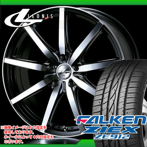 185/60R15 ファルケン ジークス ZE912 ＆ レオニス SN BKミラー 6.0-15 タイヤホイール4本セット 【RCPmara1207】