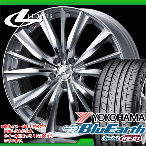 245/40R19 ヨコハマ ブルーアース RV-01 ＆ レオニス VX HSミラー 8.0-19 タイヤホイール4本セット 【RCPmara1207】