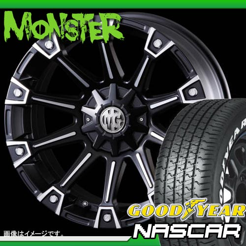 ハイエース 200系に！225/60R16 ホワイトレター グッドイヤー イーグル ＃1 ナスカー ＆ クリムソン マーテルギア モンスター 7.0-16 タイヤホイール4本セット 【マラソン201207_家電】【RCPmara1207】タイヤホイール サマータイヤ グッドイヤー 225/60R16 4本セット