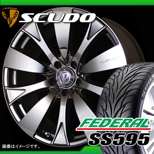 225/35R19 フェデラル SS595 ＆ ベルサス スクード8.0-19 タイヤホイール4本セット 【マラソン201207_家電】【RCPmara1207】タイヤホイール サマータイヤ フェデラル 225/35R19 4本セット