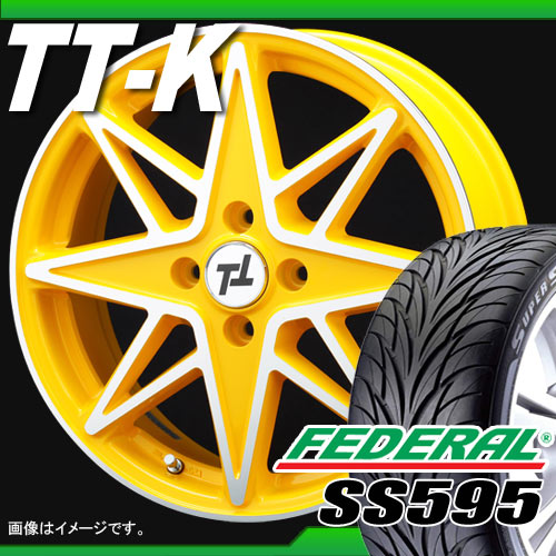 195/55R15 フェデラル SS595 ＆ TT-K コレクション 5.5-15 タイヤホイール4本セット 【RCPmara1207】