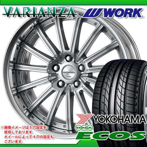 245/35R19 ヨコハマ DNA エコス ES300 ＆ ヴァリアンツァ W4S 8.0-19 タイヤホイール4本セット 【RCPmara1207】