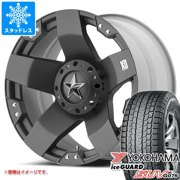 【タイヤ交換対象】FJクルーザー 10系用 2025年製 スタッドレス ヨコハマ アイスガード SUV G075 265/70R17 115Q KMC XD775 ロックスター タイヤホイール4本セット
