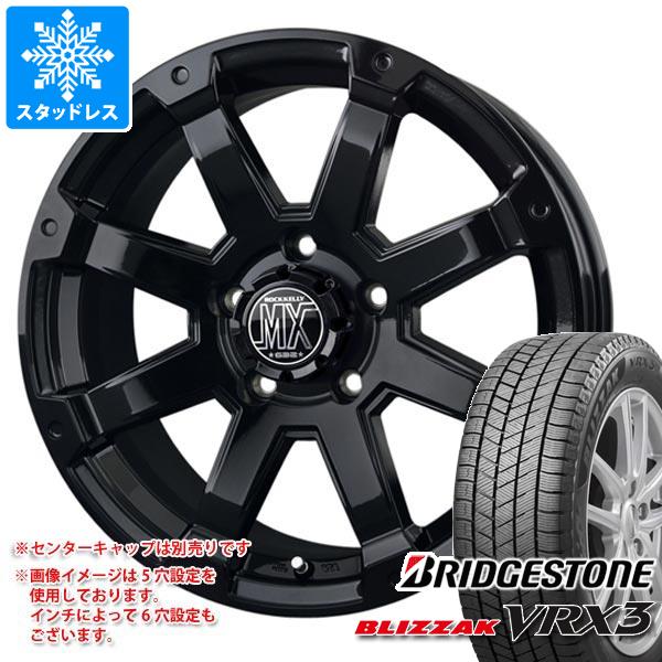 【タイヤ交換対象】デリカD:5用 スタッドレス ブリヂストン ブリザック VRX3 225/70R16 103Q バドックス ロックケリー MX-1 タイヤホイール4本セット