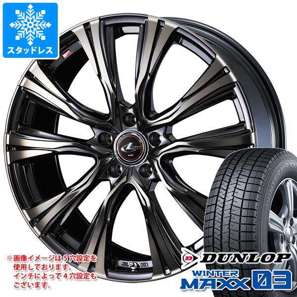 【タイヤ交換対象】プリウス 60系用 スタッドレス ダンロップ ウインターマックス03 WM03 195/60R17 90Q レオニス VR タイヤホイール4本セット