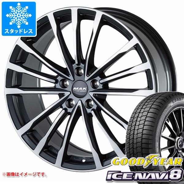【タイヤ交換対象】BMW F40 1シリーズ用 スタッドレス グッドイヤー アイスナビ8 225/40R18 92Q XL MAK バビエラFF タイヤホイール4本セット