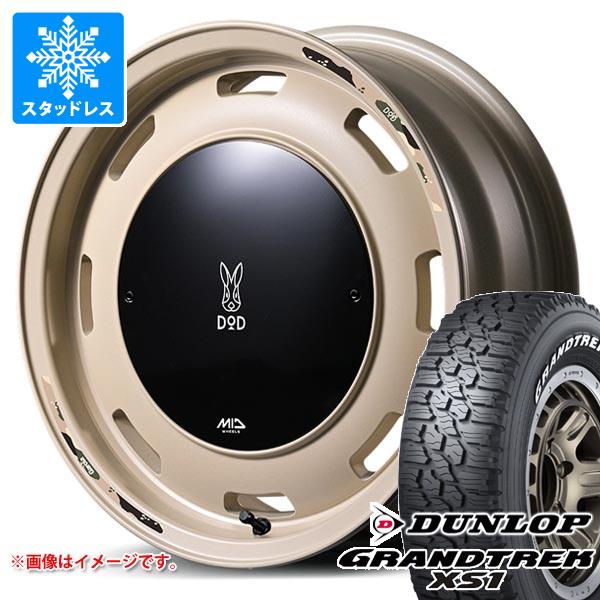 【タイヤ交換対象】スズキ ジムニー用 スタッドレス ダンロップ グラントレック XS1 185/85R16 105/103L LT ホワイトレター ウシャリントバリ タイヤホイール4本セット