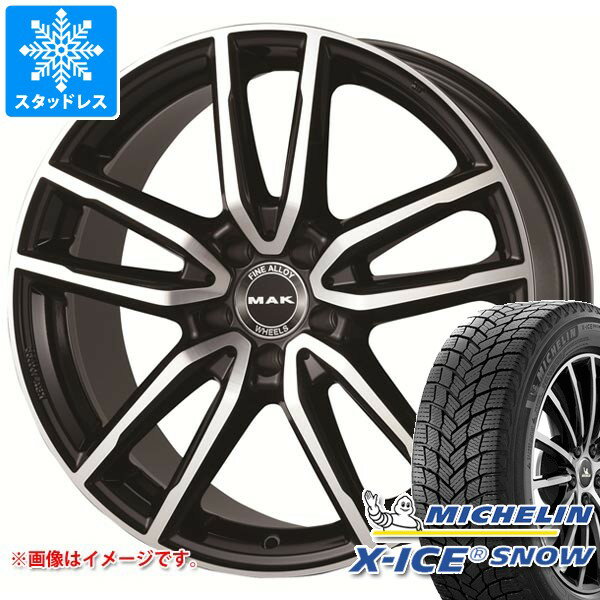 【タイヤ交換対象】メルセデスベンツ X253 GLCクラス用 スタッドレス 2025年製 ミシュラン エックスアイススノー SUV 235/55R19 105H XL MAK エボ タイヤホイール4本セット