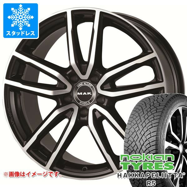 【タイヤ交換対象】メルセデスベンツ W206 Cクラス用 スタッドレス ノキアン ハッカペリッタ R5 225/50R17 98R XL MAK エボ タイヤホイール4本セット
