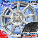 ウッドベル Leitua 14 X 4.5 +45 4穴 100TOYO GARIT G5 2015年製造品 155/65R14