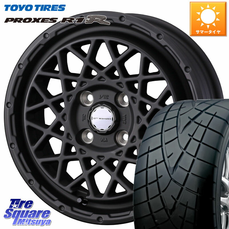 WEDS 41151 マッドヴァンス MUD VANCE 09 ホイール 15インチ 15 X 4.5J +45 4穴 100 TOYOTIRES トーヨー プロクセス R1R PROXES サマータイヤ 165/50R15