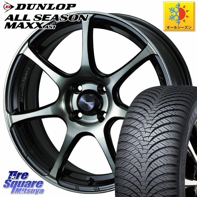 DUNLOP ダンロップ ALL SEASON MAXX AS1 オールシーズン 185/55R15 WEDS 73971 ウェッズ スポーツ SA75R SA-75R 15インチ 15 X 6.0J +38 4穴 100 サクシード