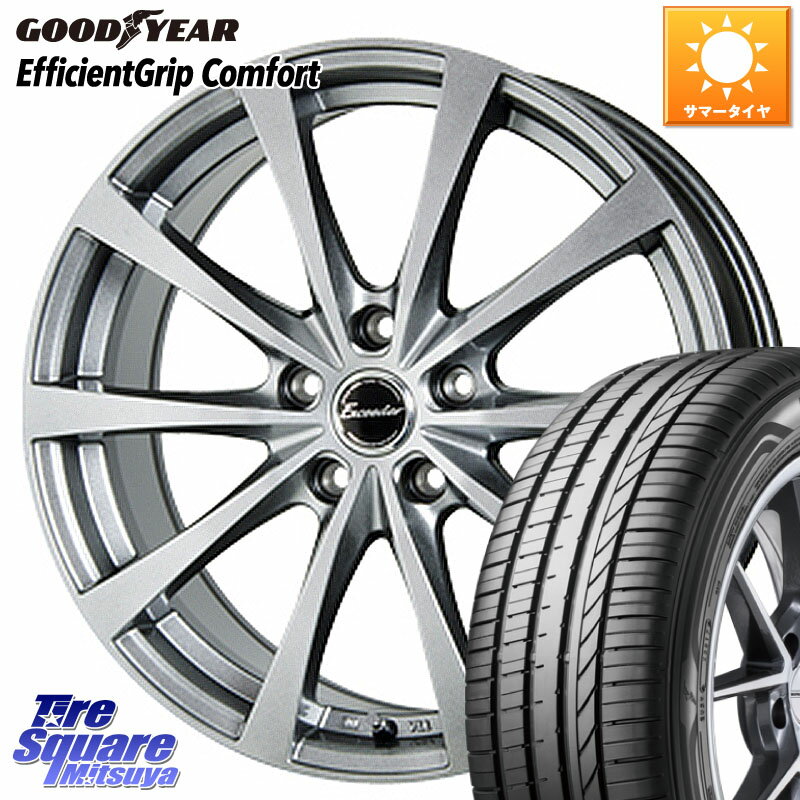 HotStuff エクシーダー E03 ホイール 18インチ 18 X 7.5J +53 5穴 100 グッドイヤー EffcientGrip Comfort サマータイヤ 215/45R18