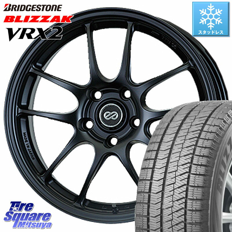 ブリヂストン ブリザック VRX2 スタッドレス ● 2023年製 205/55R17 ENKEI エンケイ PerformanceLine PF01 BK ホイール 17 X 7.5J +45 5穴 114.3 MAZDA3 ステップワゴン VOXY