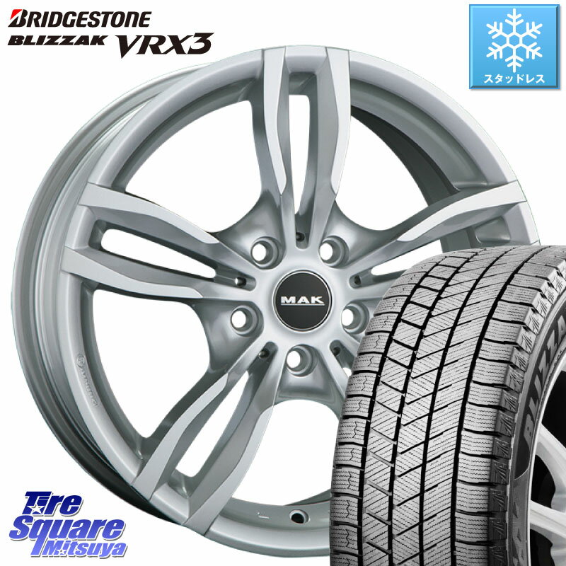 ブリヂストン ブリザック BLIZZAK VRX3 ■ 96Q XL スタッドレス ミツヤ 205/60R16 阿部商会 MAK LUFT ホイール 16インチ 16 X 7.0J(BMW F30 F31) +34 5穴 120 BMW 3シリーズ F30 F31