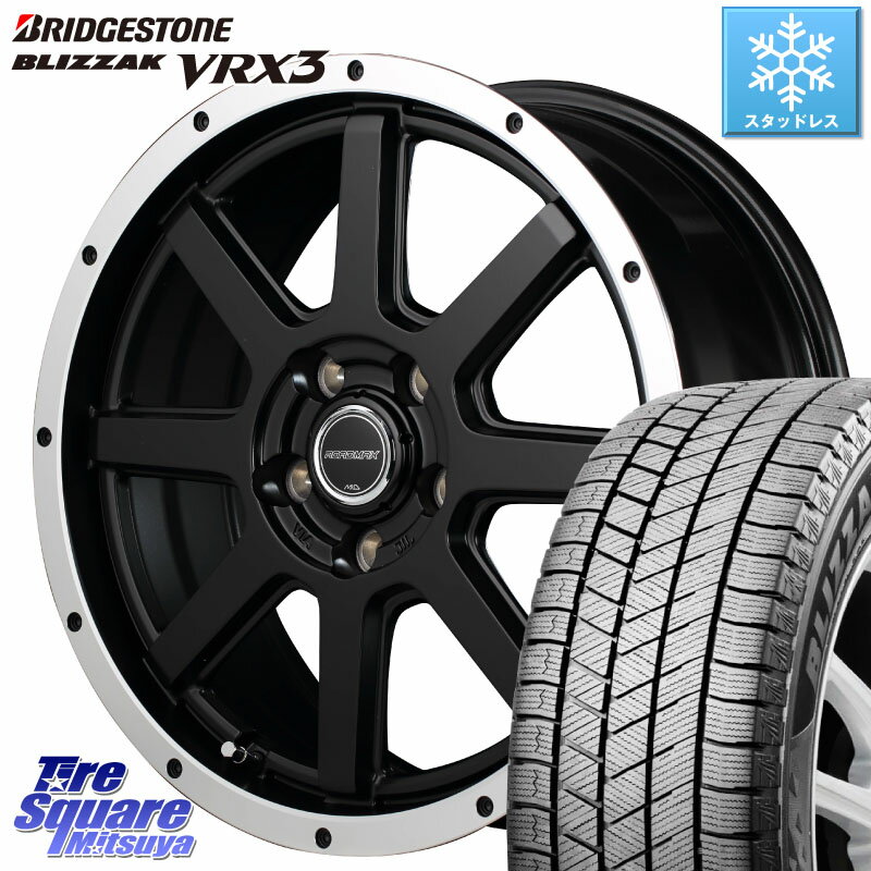 ブリヂストン ブリザック BLIZZAK VRX3 2022年製 スタッドレス 215/70R16 MANARAY MID ROADMAX WF-8 WF8 ロードマックス ホイール 16インチ 16 X 7.0J +35 5穴 114.3 デリカ D5 D:5