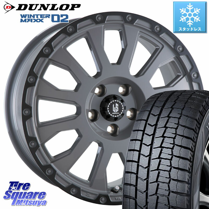 DUNLOP ウィンターマックス02 WM02 XL ダンロップ スタッドレス 225/45R18 阿部商会 LA STRADA AVENTURA アヴェンチュラ 18インチ 18 X 8.0J +40 5穴 114.3 RX-8