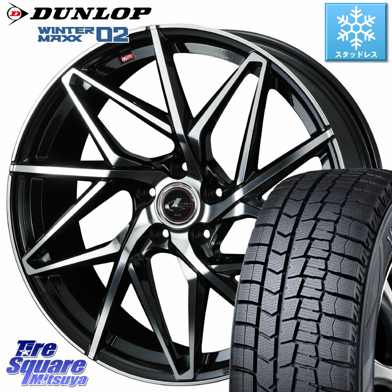 DUNLOP ウィンターマックス02 WM02 ダンロップ スタッドレス 205/65R15 WEDS 40564 レオニス LEONIS IT PBMC 15インチ 15 X 6.0J +43 5穴 114.3