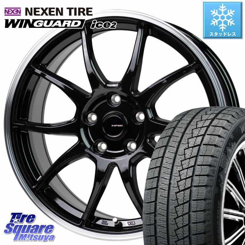 NEXEN ネクセン WINGUARD ice2 ウィンガードアイス 2023年製 スタッドレスタイヤ 215/45R17 HotStuff G-SPEED P06 P-06 ホイール 17インチ 17 X 7.0J +38 5穴 114.3 リーフ