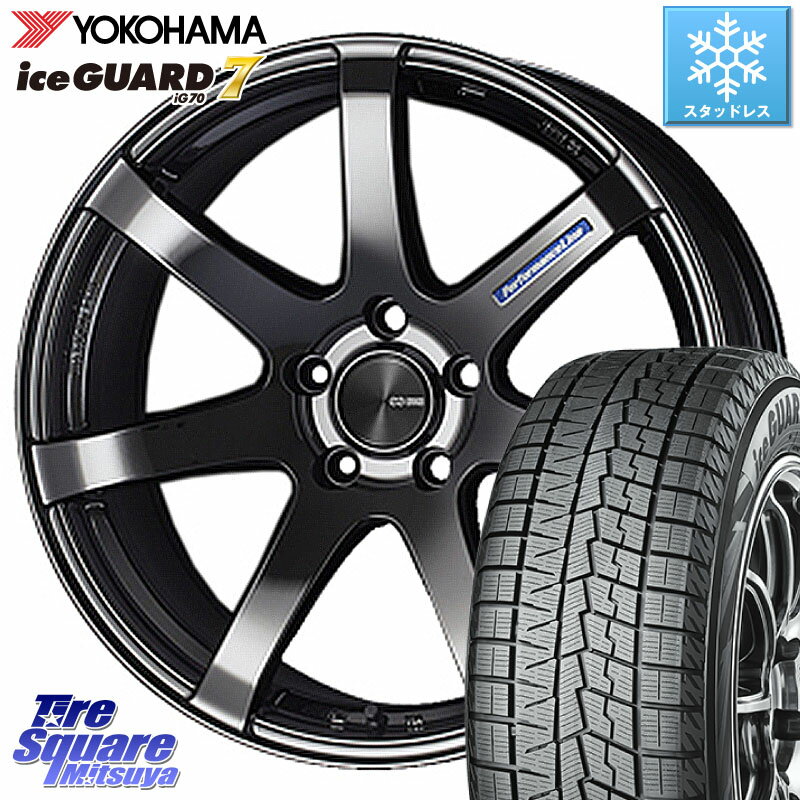 YOKOHAMA R8224 ice GUARD7 IG70 アイスガード スタッドレス 215/45R18 KYOHO ENKEI エンケイ PerformanceLine PF07 -COLORS- 18 X 7.5J +48 5穴 100