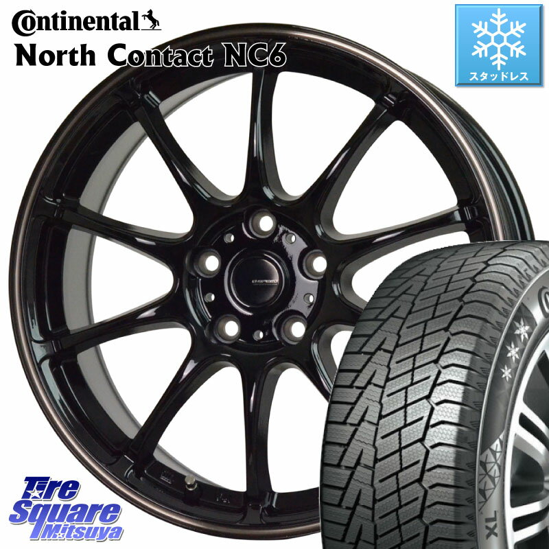 コンチネンタル NorthContact NC6 ノースコンタクト スタッドレス 195/65R15 HotStuff G・SPEED P-07 ジー・スピード ホイール 15インチ 15 X 6.0J +53 5穴 114.3 ステップワゴン VOXY