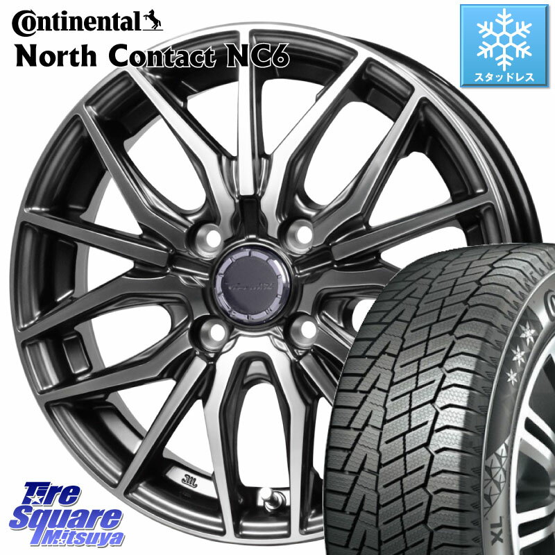 コンチネンタル NorthContact NC6 ノースコンタクト スタッドレス 165/55R15 HotStuff Precious AST M4 プレシャス アスト M4 4H ホイール 15インチ 15 X 4.5J +45 4穴 100