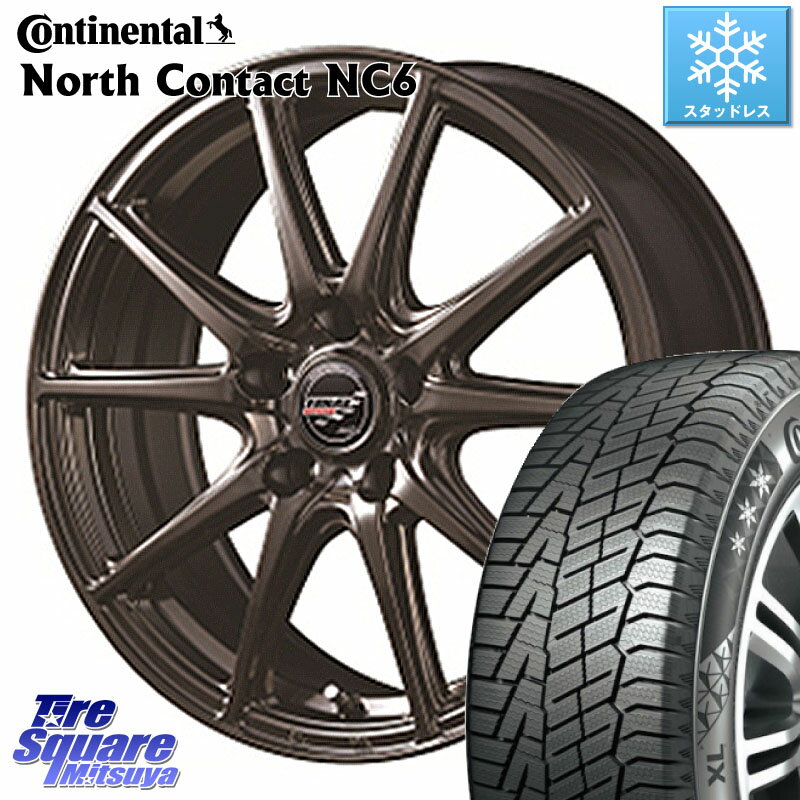 コンチネンタル NorthContact NC6 ノースコンタクト スタッドレス 205/50R17 MANARAY MID FINAL SPEED GR-Volt ホイール 17インチ 17 X 7.0J +55 5穴 114.3 インプレッサ VOXY