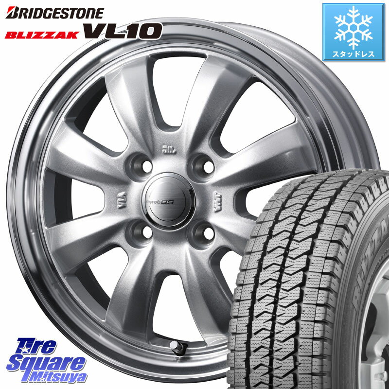 ブリヂストン BLIZZAK ブリザック VL10 2023年製 スタッドレス 145/80R12 80/78 145/80R12 80*78 WEDS GYRAFT グラフト 8S 12インチ 12 X 4.0J +43 4穴 100