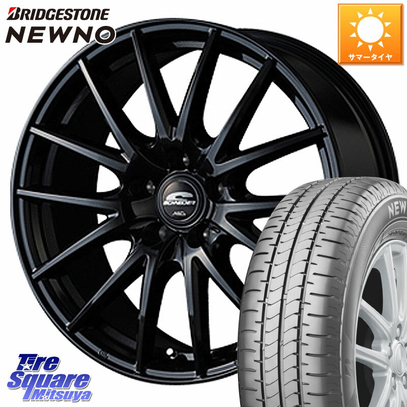 MANARAY MID SCHNEIDER SQ27 ブラック ホイール 17インチ 17 X 7.0J +48 5穴 114.3 ブリヂストン NEWNO ニューノ サマータイヤ 225/60R17 E52エルグランド ZR-V レヴォーグレイバック SL系フォレスター SK系フォレスター